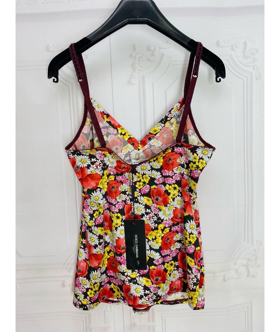 DOLCE&GABBANA Мульти полиэстеровая майка, фото 2