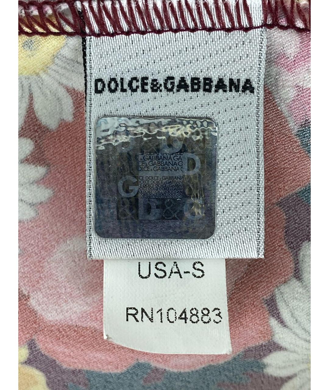 DOLCE&GABBANA Мульти полиэстеровая майка, фото 8