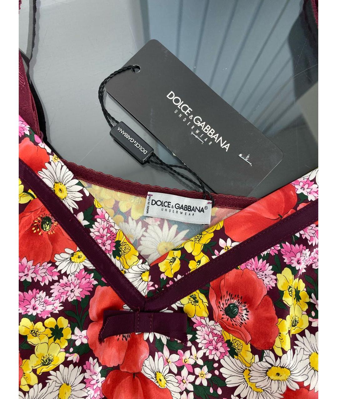 DOLCE&GABBANA Мульти полиэстеровая майка, фото 3