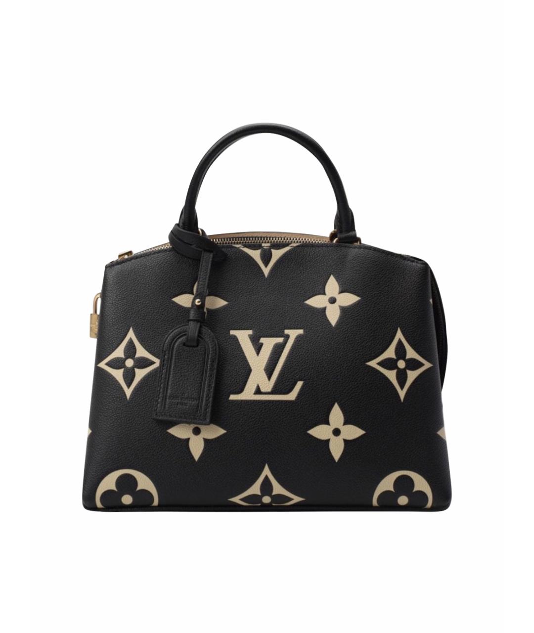 LOUIS VUITTON Черная кожаная сумка с короткими ручками, фото 6