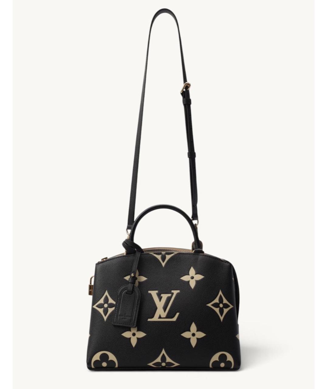 LOUIS VUITTON Черная кожаная сумка с короткими ручками, фото 3
