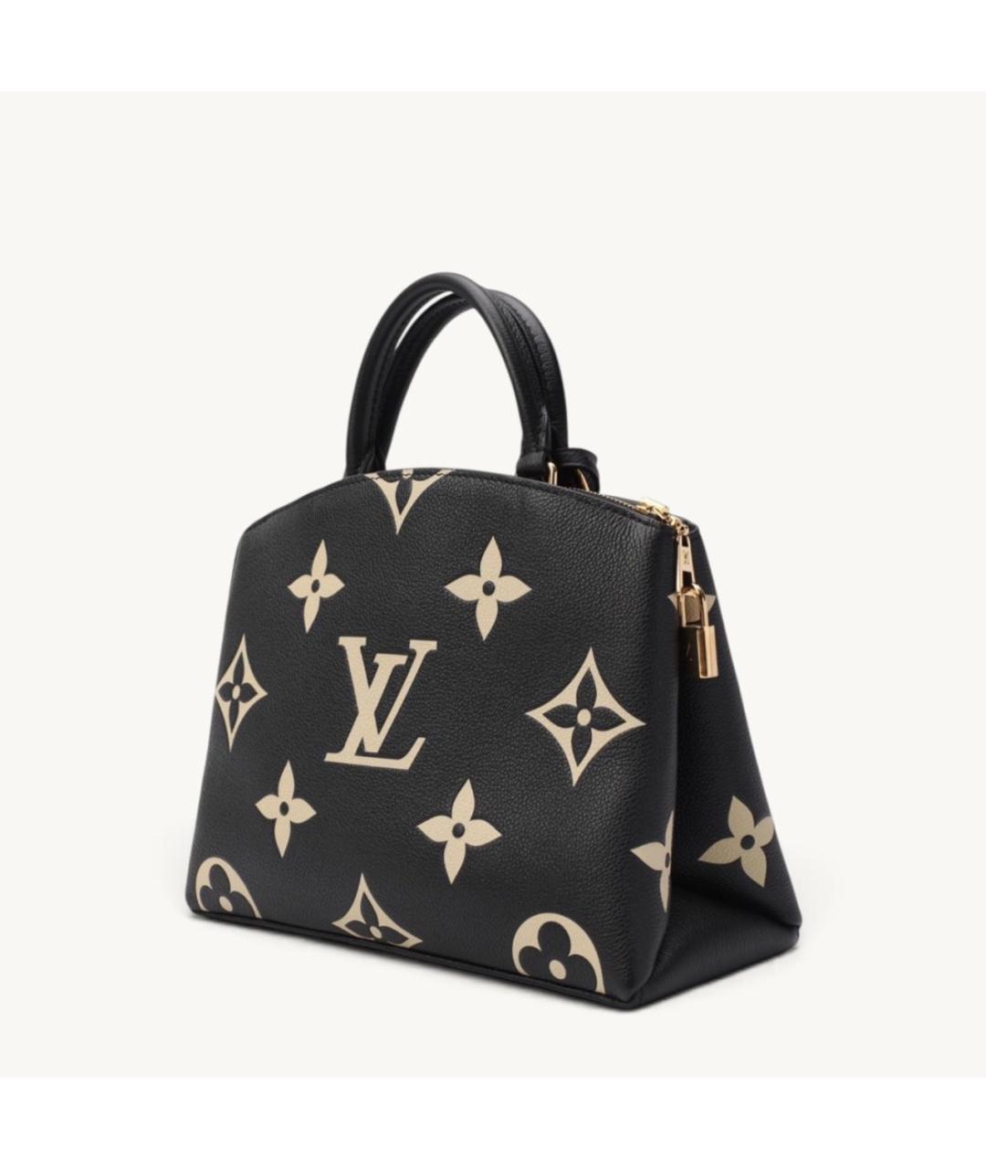LOUIS VUITTON Черная кожаная сумка с короткими ручками, фото 2
