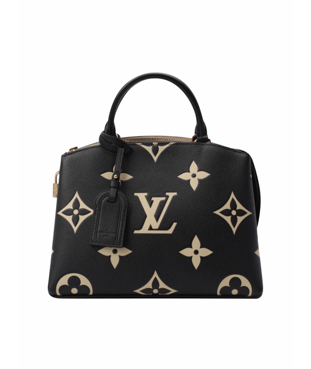 LOUIS VUITTON Черная кожаная сумка с короткими ручками, фото 1