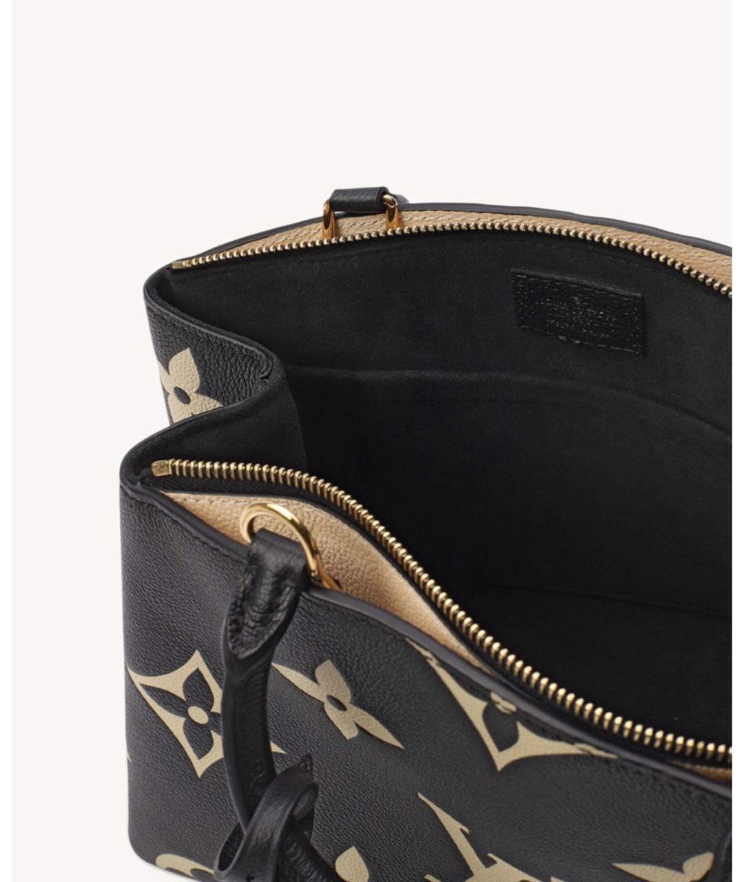 LOUIS VUITTON Черная кожаная сумка с короткими ручками, фото 4