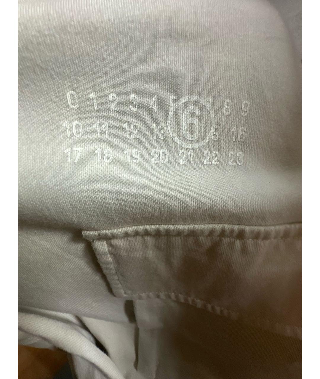 MM6 MAISON MARGIELA Бежевая хлопковая футболка, фото 7