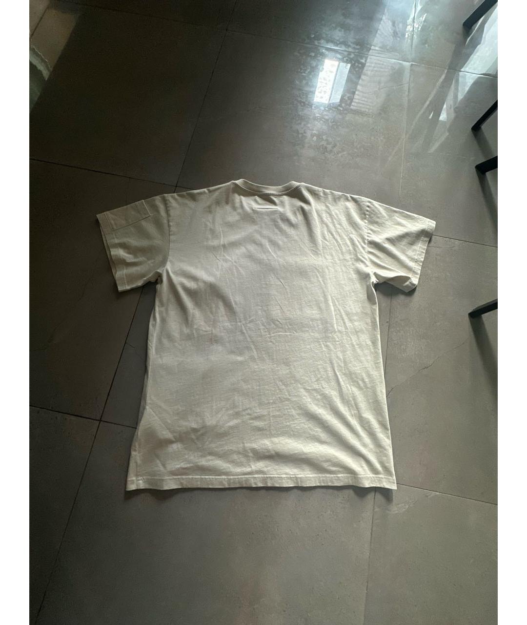 MM6 MAISON MARGIELA Бежевая хлопковая футболка, фото 2