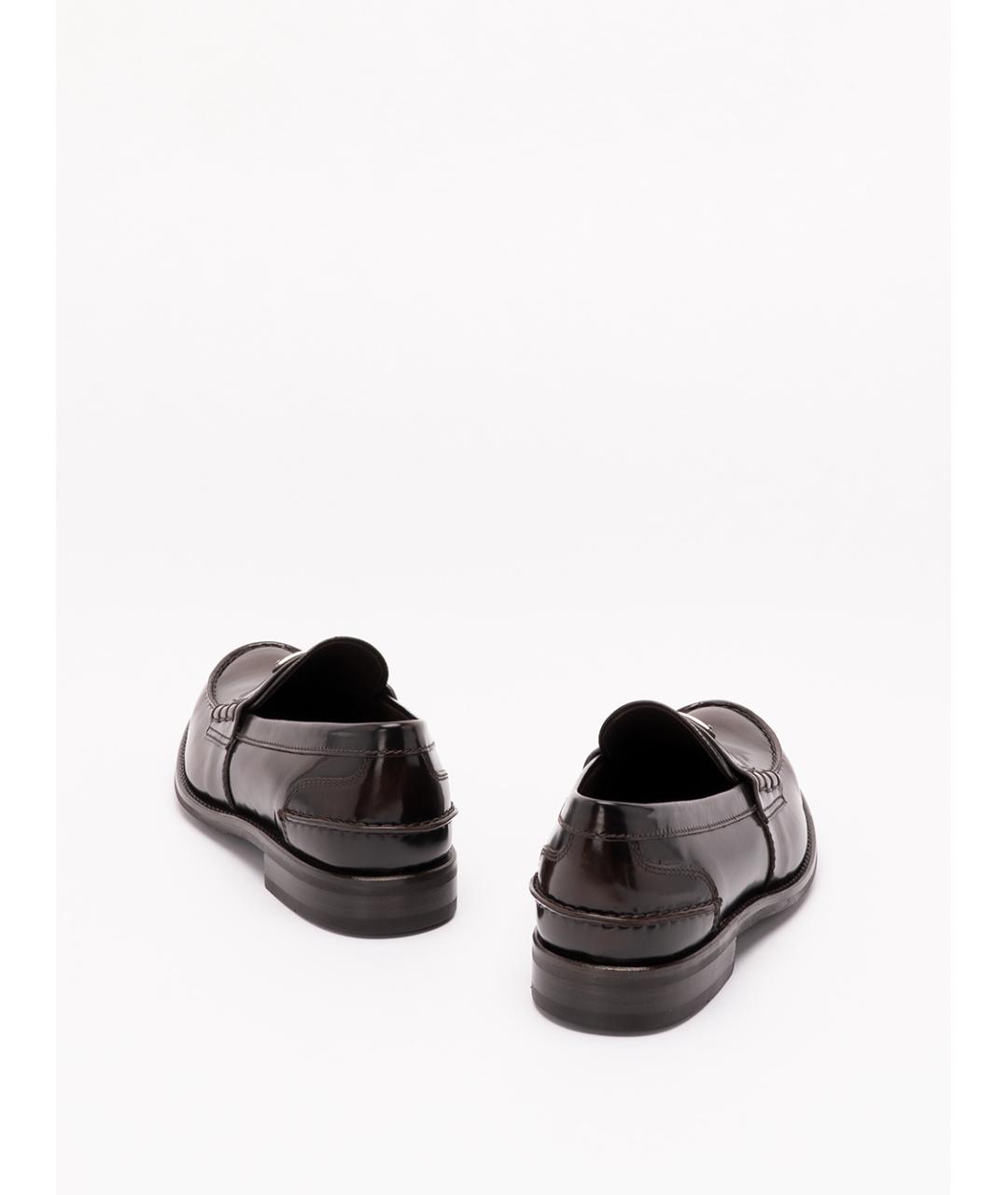 PRADA Коричневые кожаные лоферы, фото 3