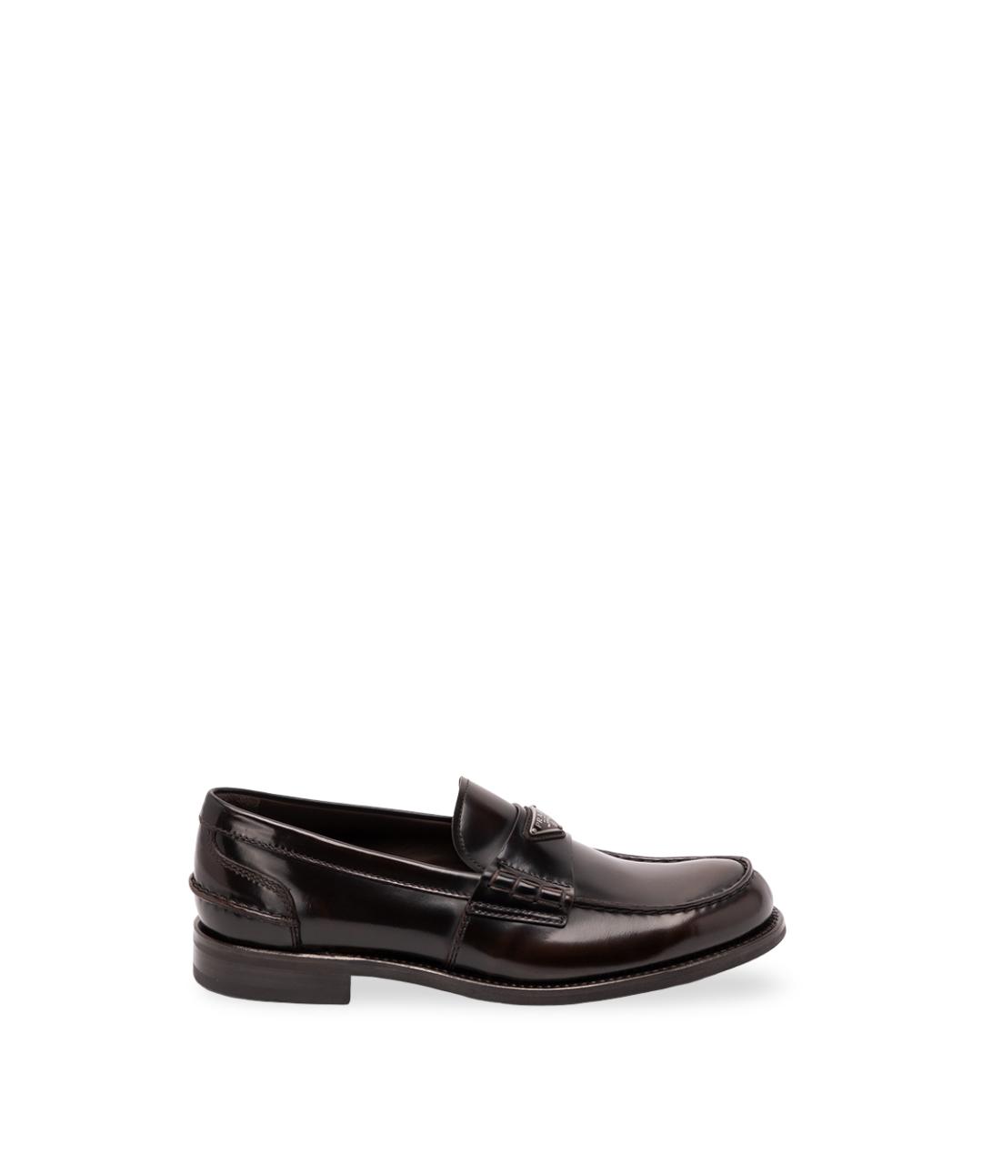 PRADA Коричневые кожаные лоферы, фото 6
