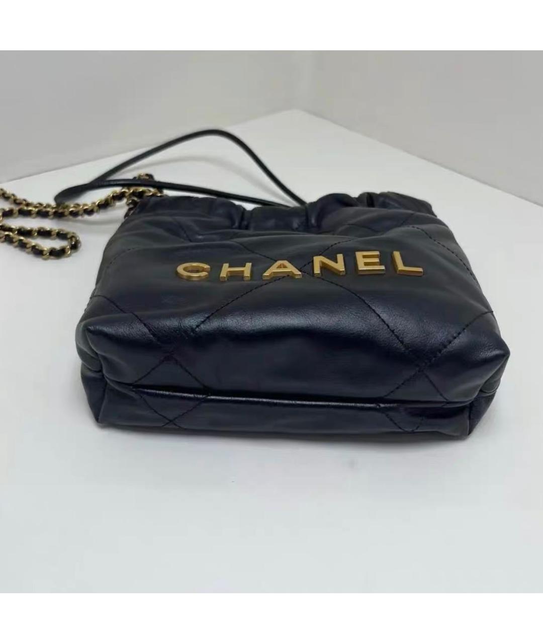 CHANEL Черная кожаная сумка тоут, фото 6