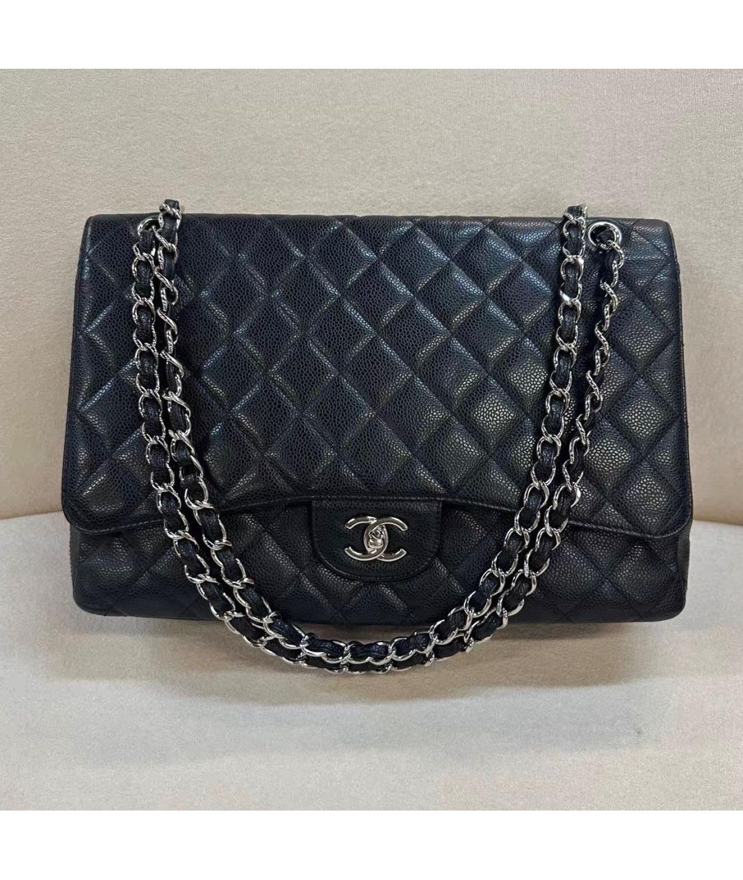 CHANEL Черная кожаная сумка тоут, фото 8