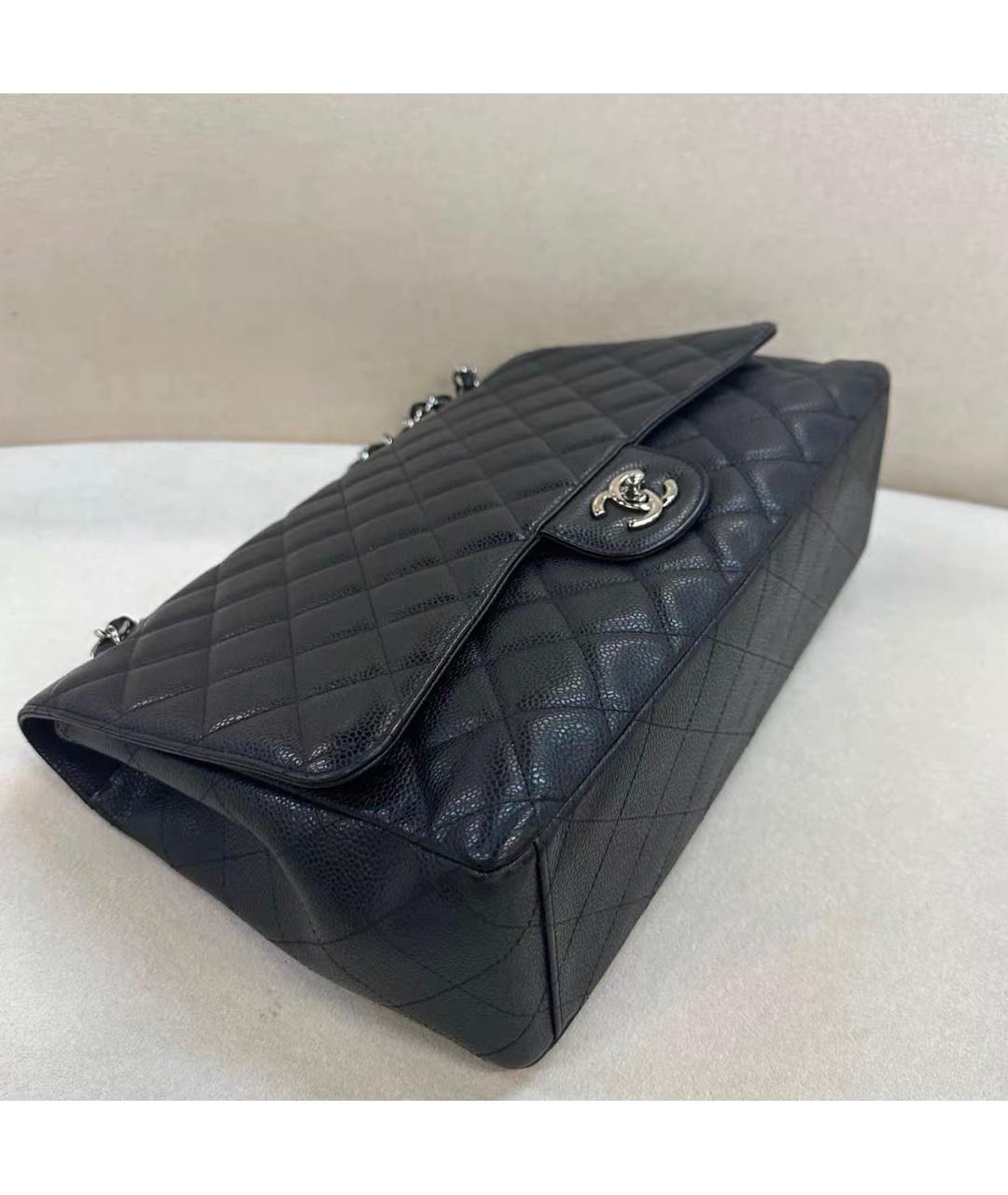 CHANEL Черная кожаная сумка тоут, фото 6