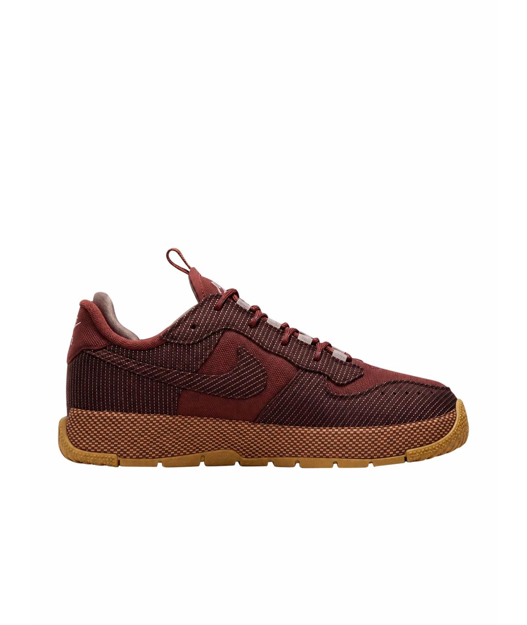 NIKE Коричневые замшевые высокие кроссовки / кеды, фото 1