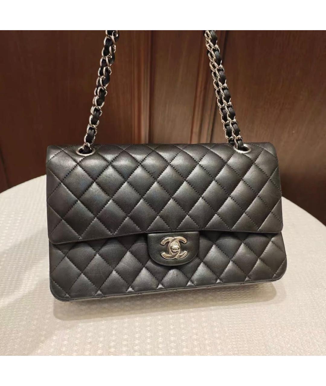 CHANEL Черная кожаная сумка через плечо, фото 8