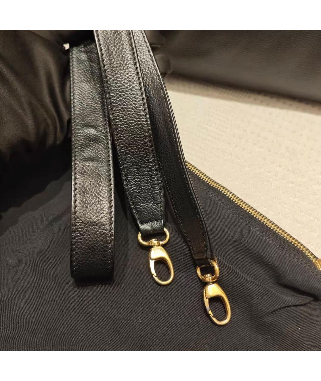 CHANEL Черная кожаная сумка тоут, фото 7