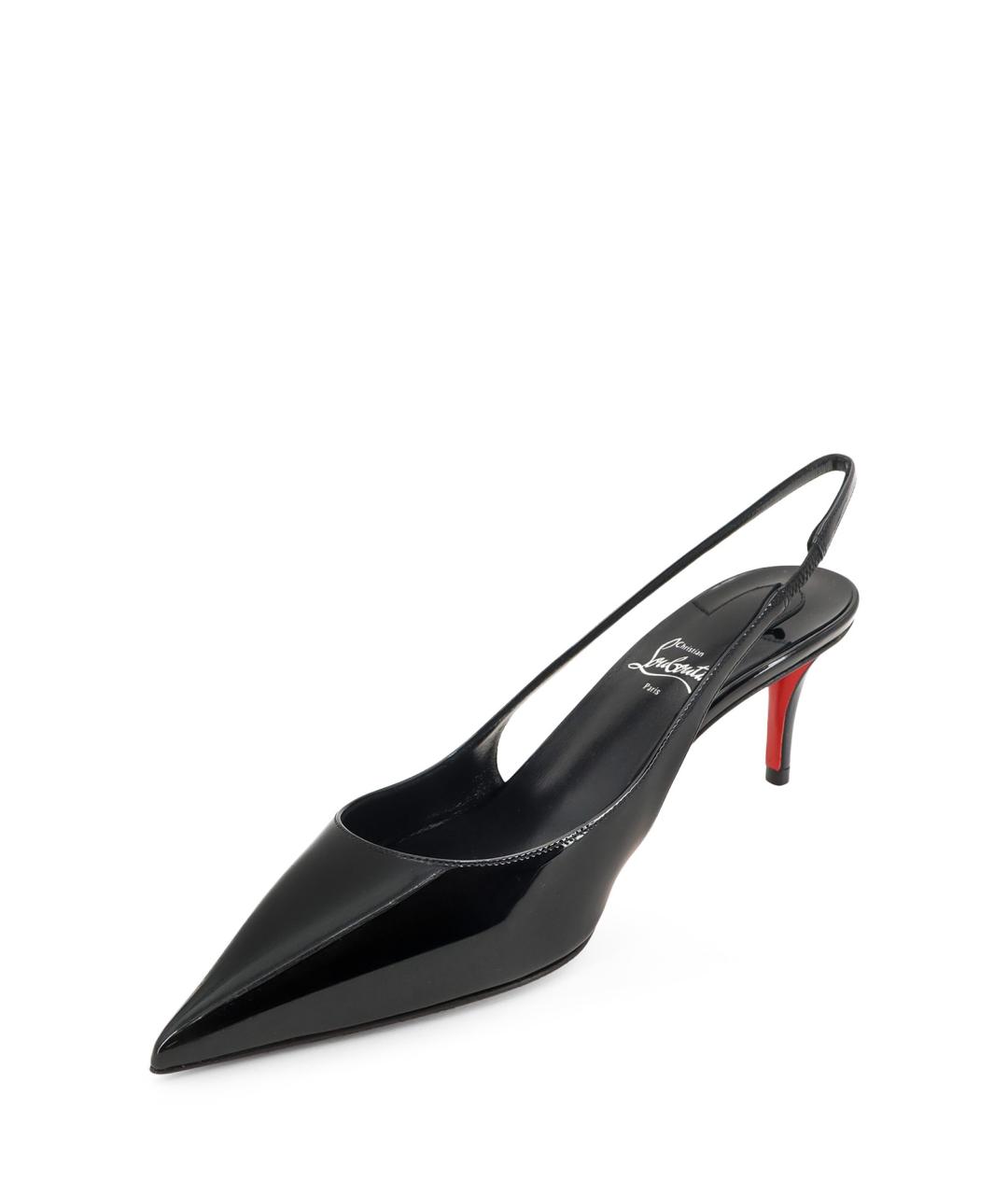 CHRISTIAN LOUBOUTIN Черные туфли из лакированной кожи, фото 4