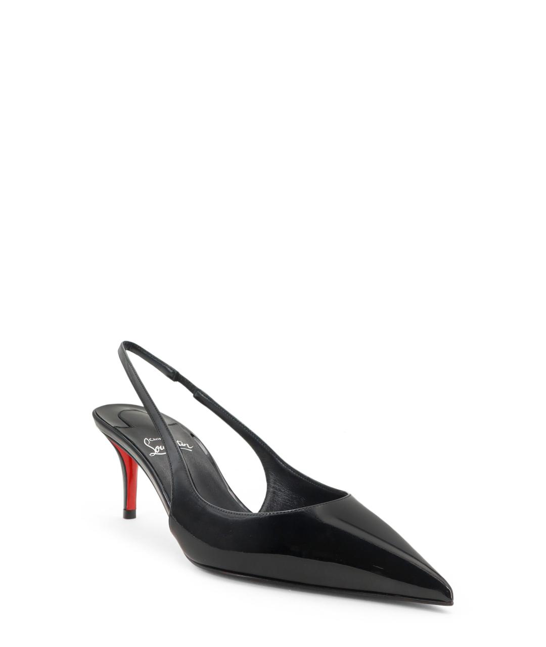 CHRISTIAN LOUBOUTIN Черные туфли из лакированной кожи, фото 2