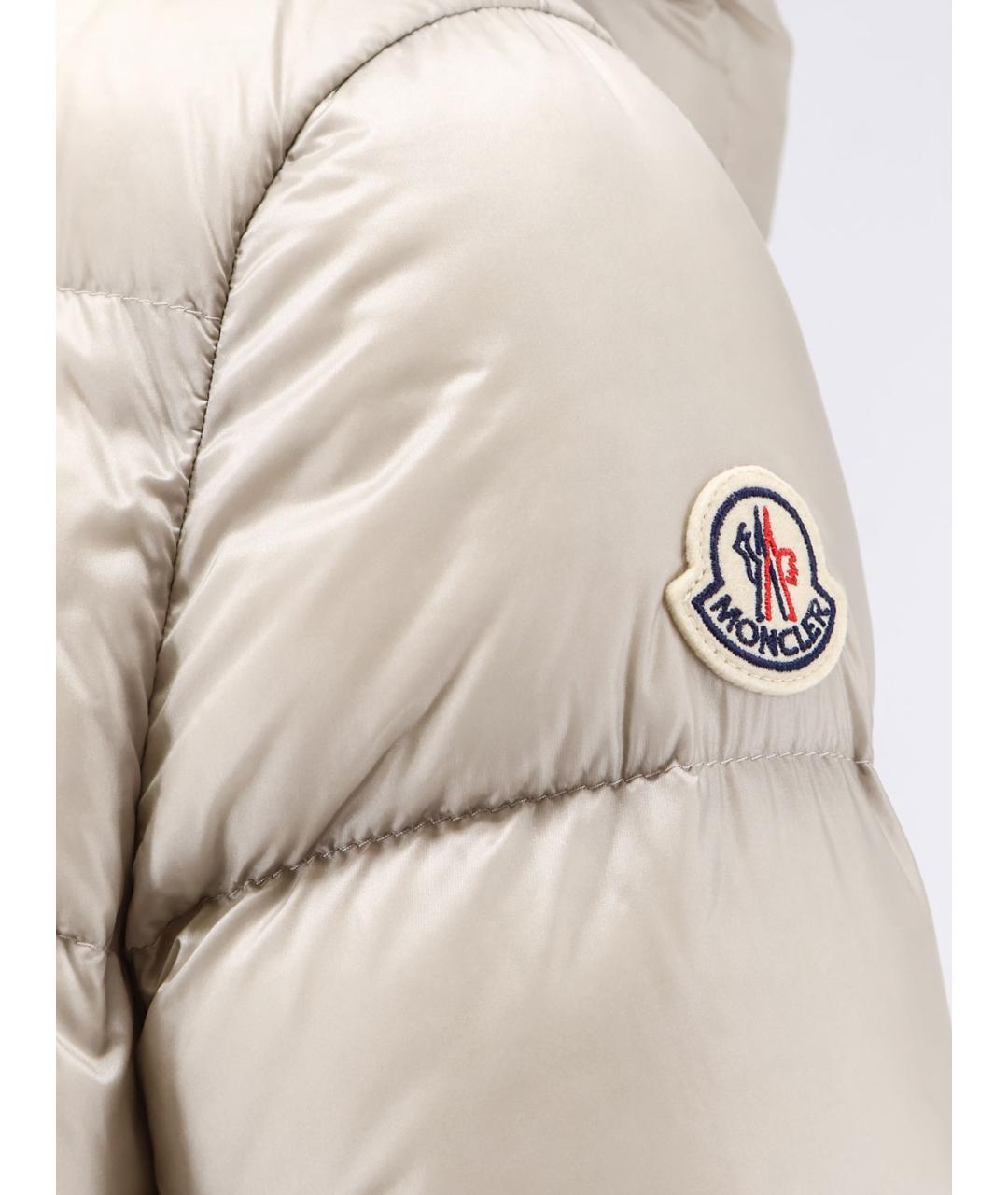 MONCLER Белый полиамидовый пуховик, фото 3