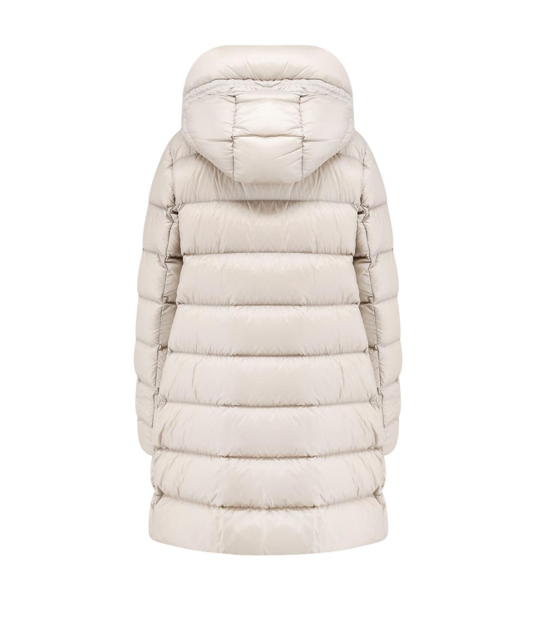 MONCLER Белый полиамидовый пуховик, фото 2