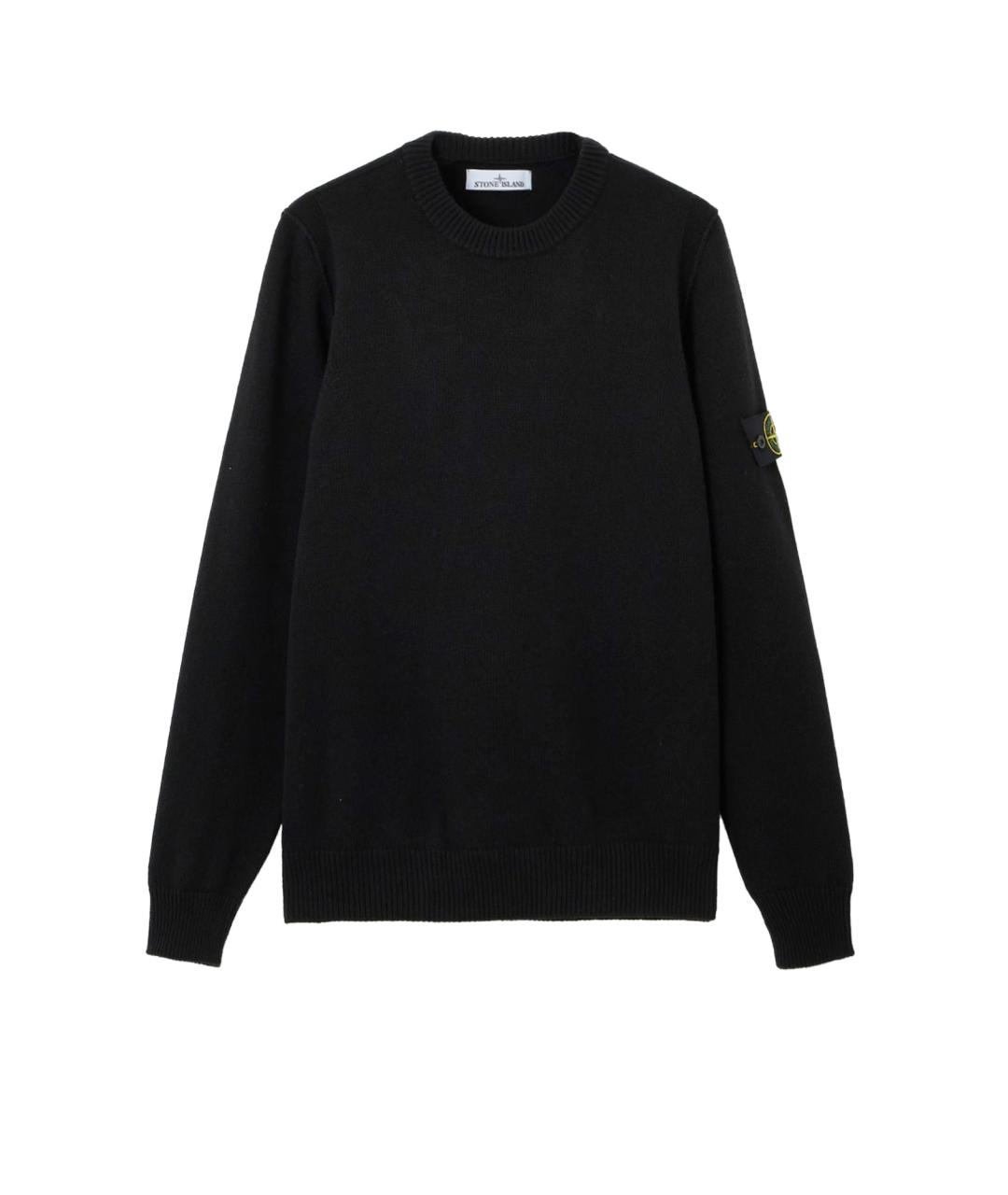 STONE ISLAND Черный шерстяной джемпер / свитер, фото 1