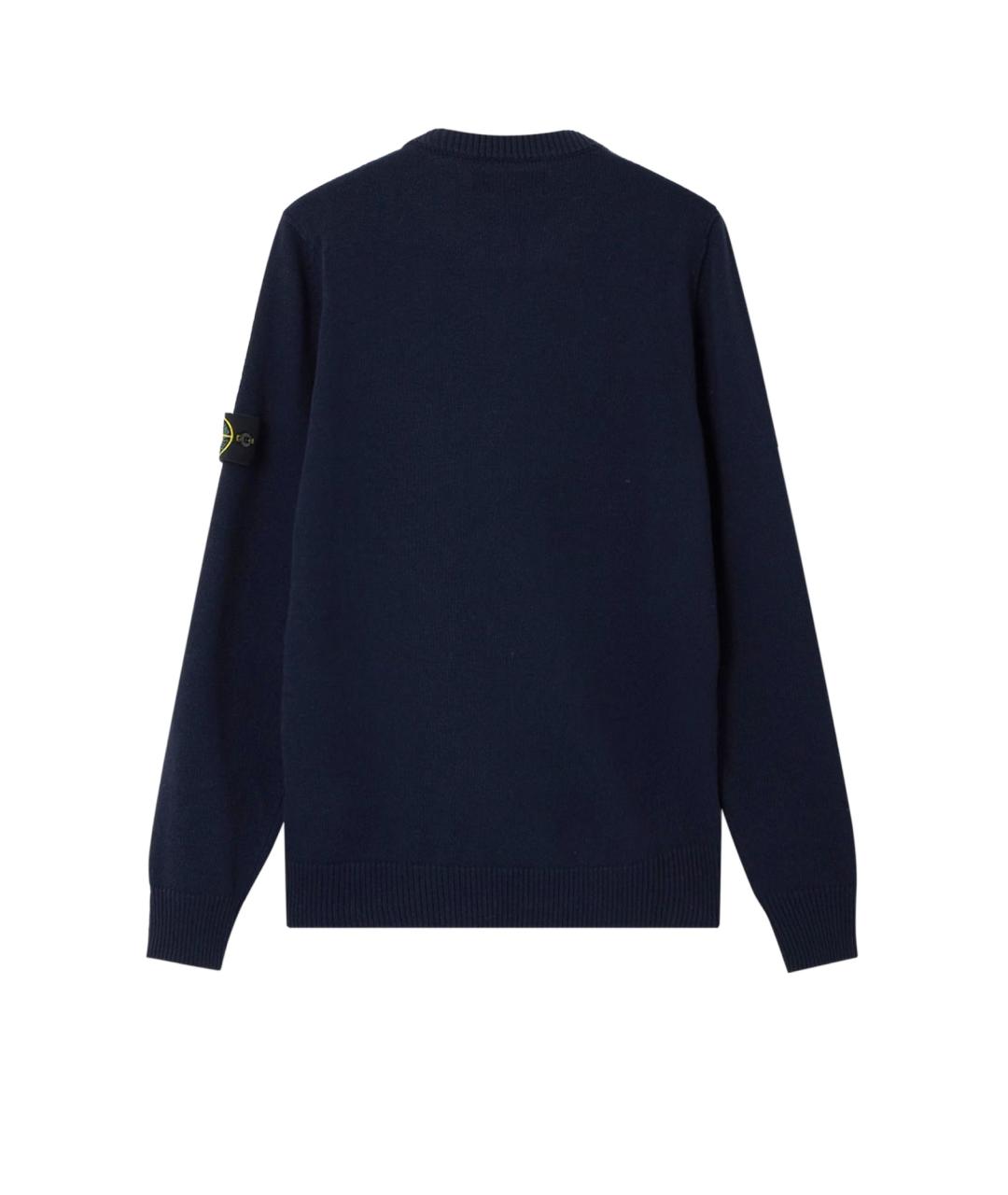 STONE ISLAND Синий шерстяной джемпер / свитер, фото 2