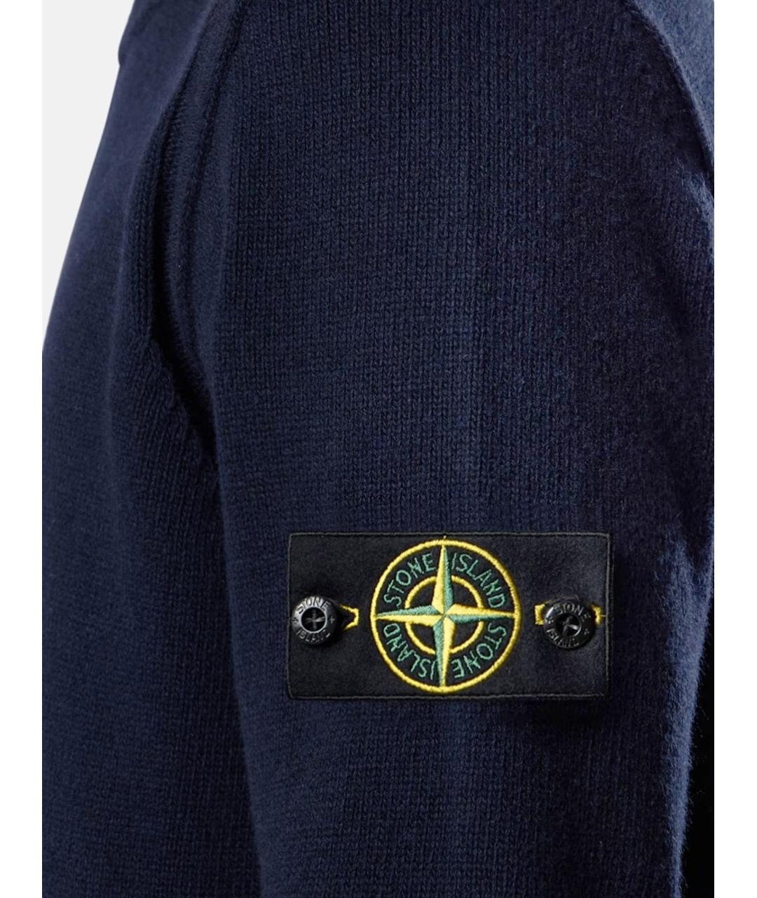STONE ISLAND Синий шерстяной джемпер / свитер, фото 3