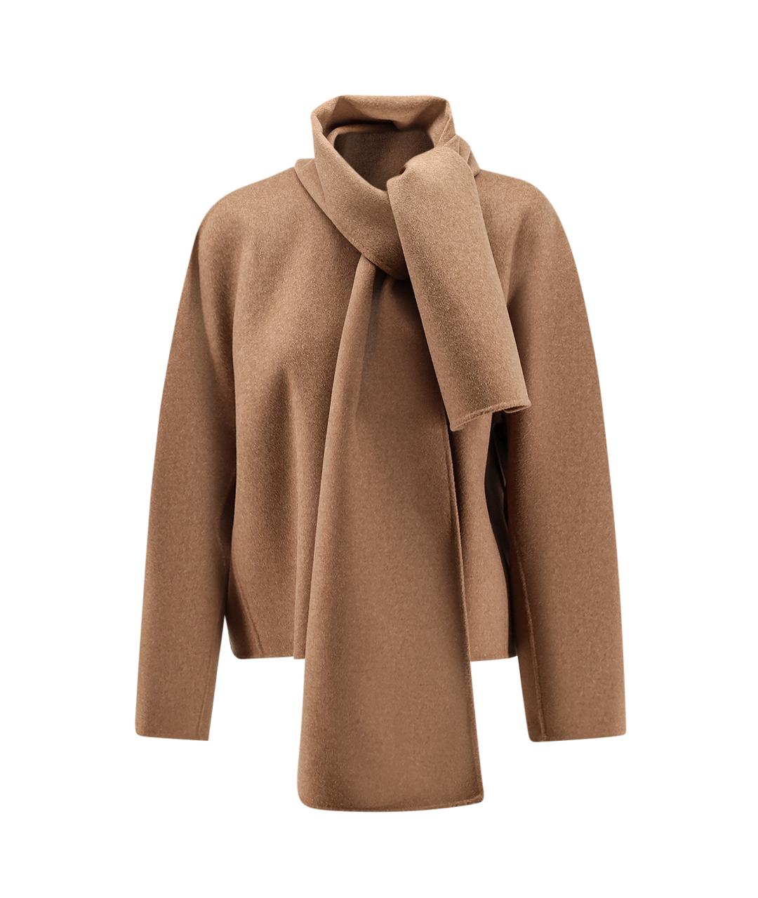 'S MAX MARA Коричневое шерстяное пальто, фото 1