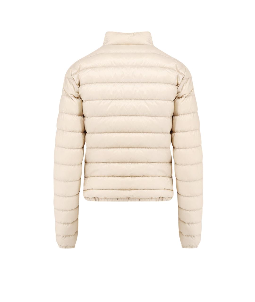 MONCLER Бежевый полиамидовый пуховик, фото 2
