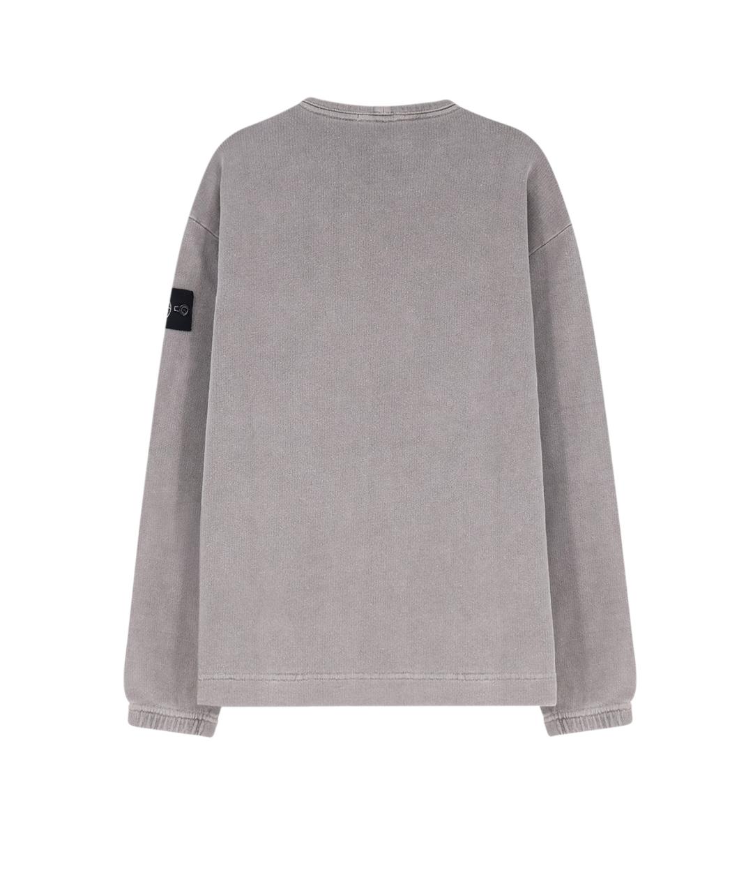 STONE ISLAND Серый хлопковый джемпер / свитер, фото 2
