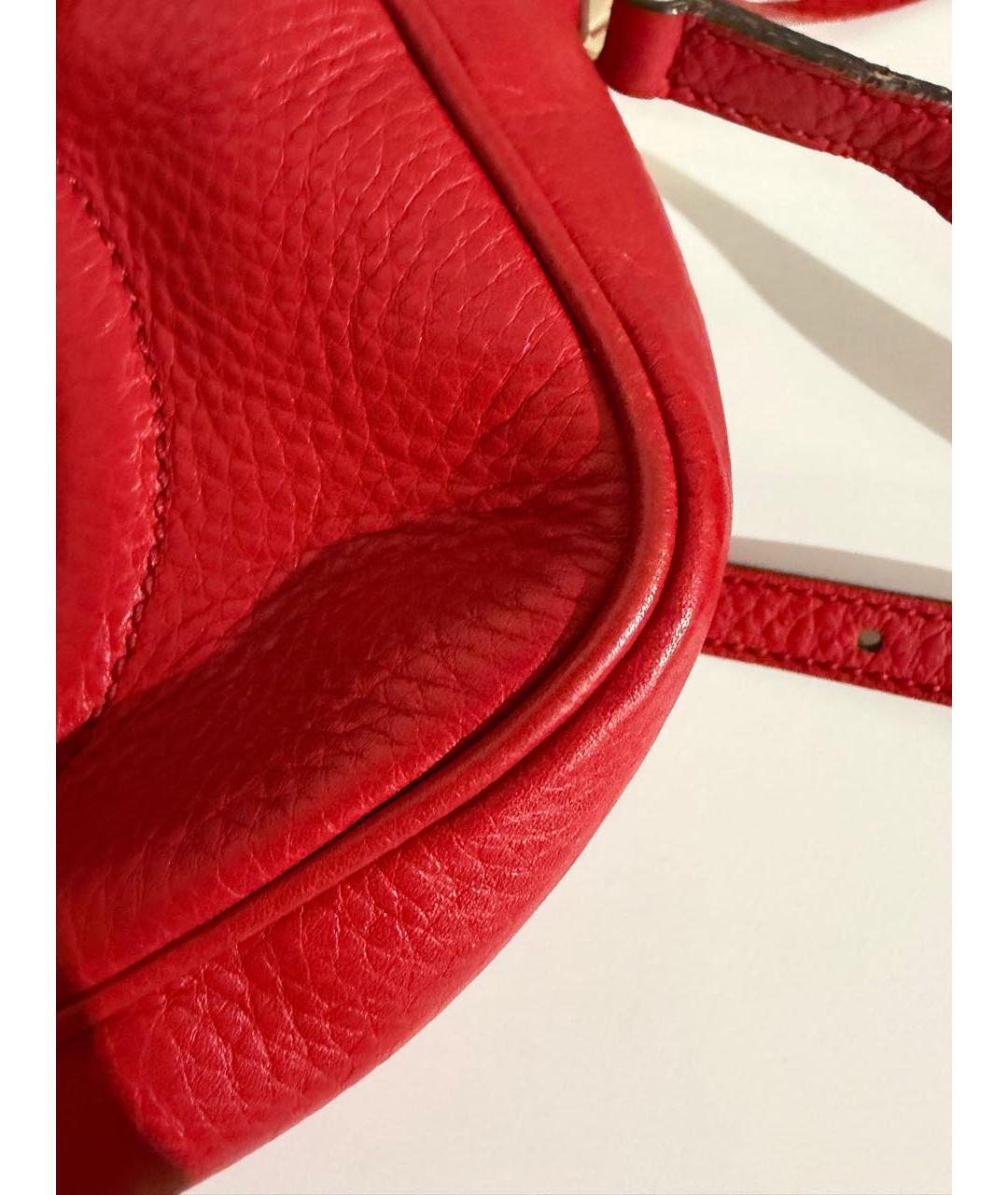 GUCCI Красная кожаная сумка через плечо, фото 8