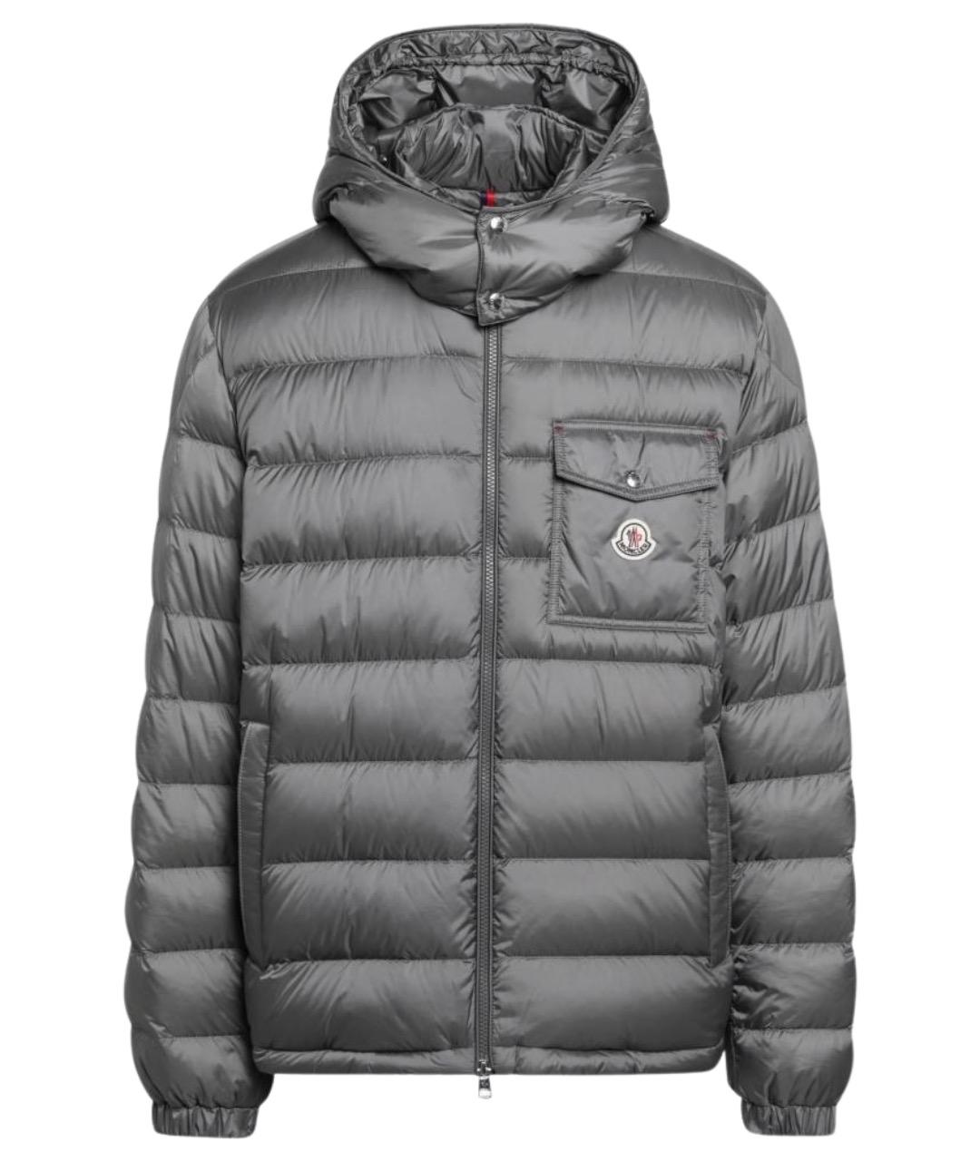 MONCLER Серая полиамидовая куртка, фото 1
