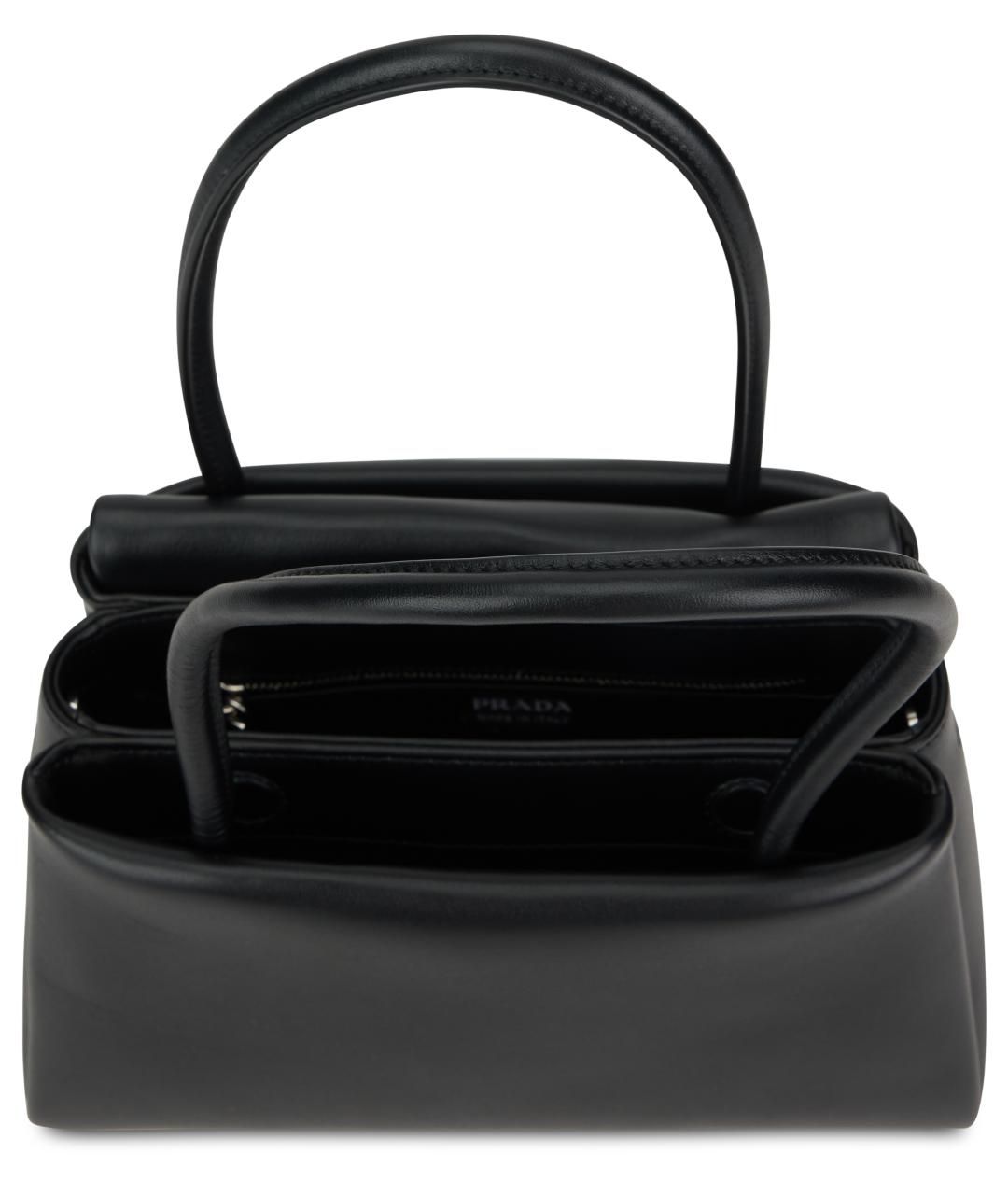 PRADA Черная кожаная сумка тоут, фото 5