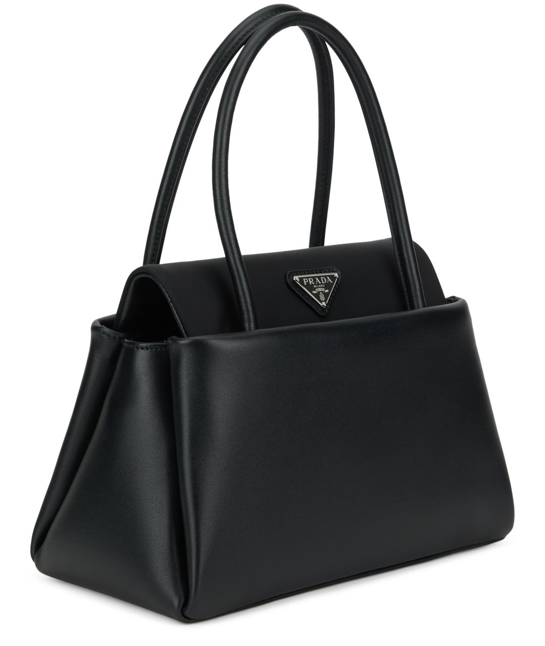 PRADA Черная кожаная сумка тоут, фото 3
