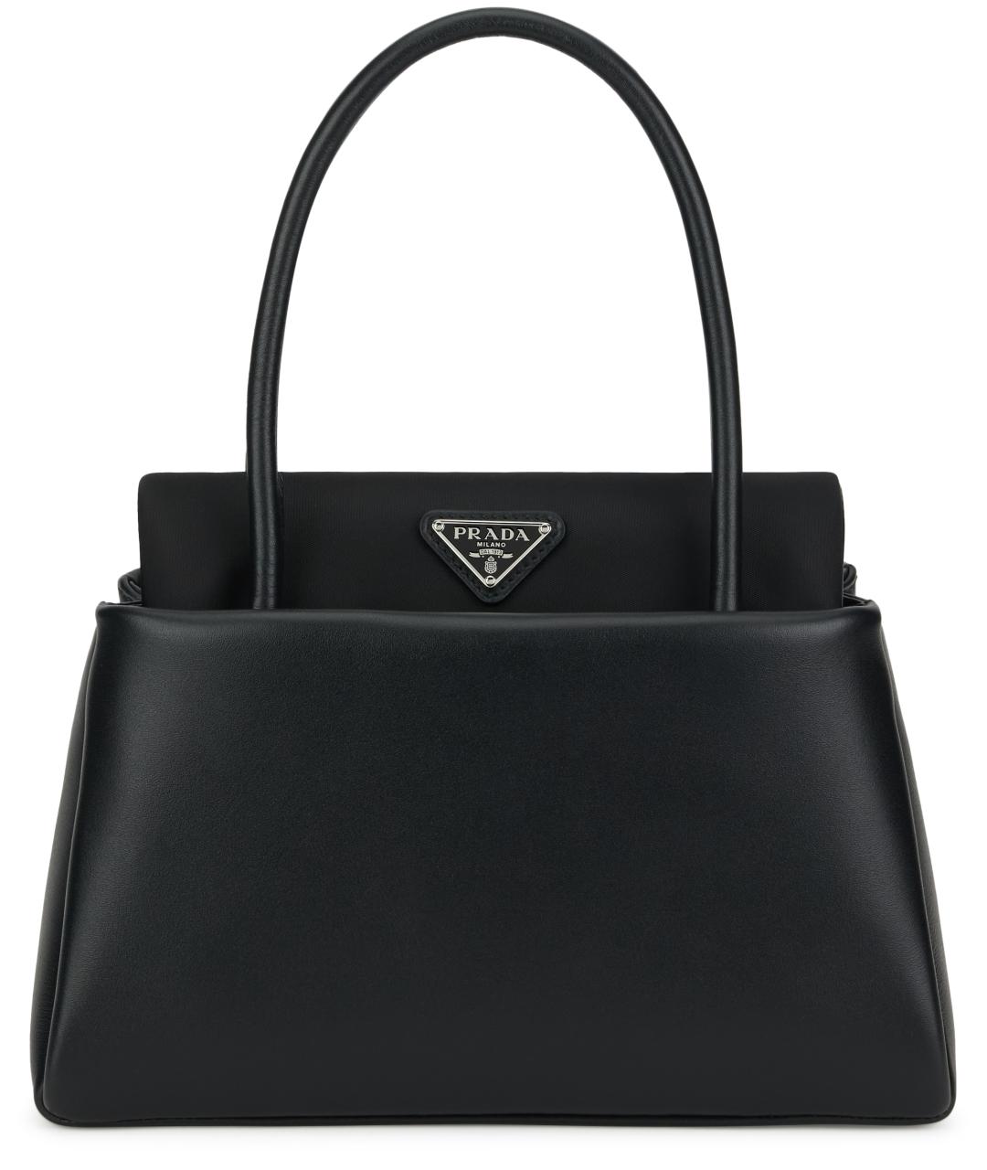 PRADA Черная кожаная сумка тоут, фото 2