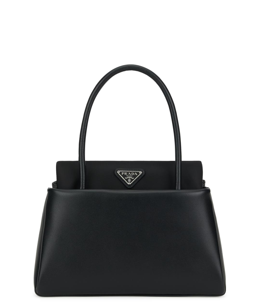 PRADA Черная кожаная сумка тоут, фото 1