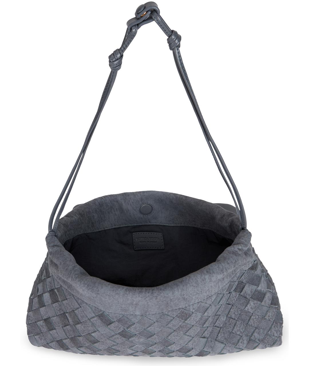 BOTTEGA VENETA Серая замшевая сумка через плечо, фото 4