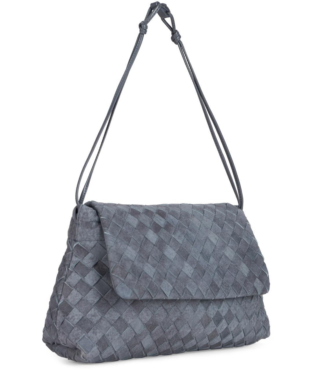 BOTTEGA VENETA Серая замшевая сумка через плечо, фото 2