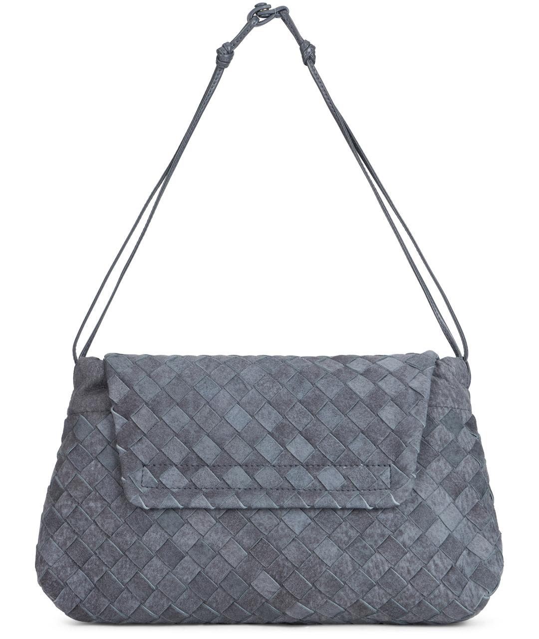 BOTTEGA VENETA Серая замшевая сумка через плечо, фото 3