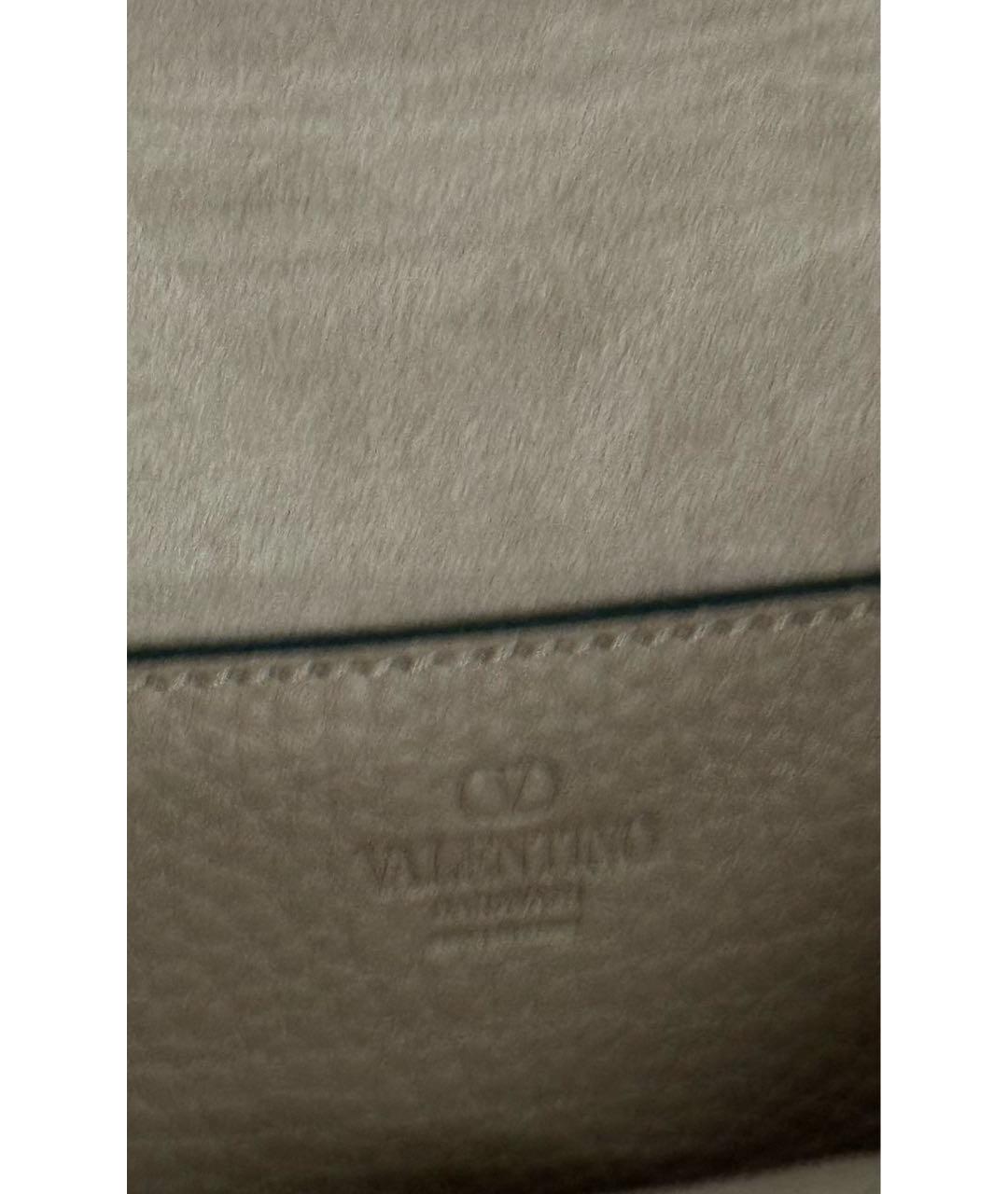 VALENTINO Бежевая кожаная сумка через плечо, фото 4