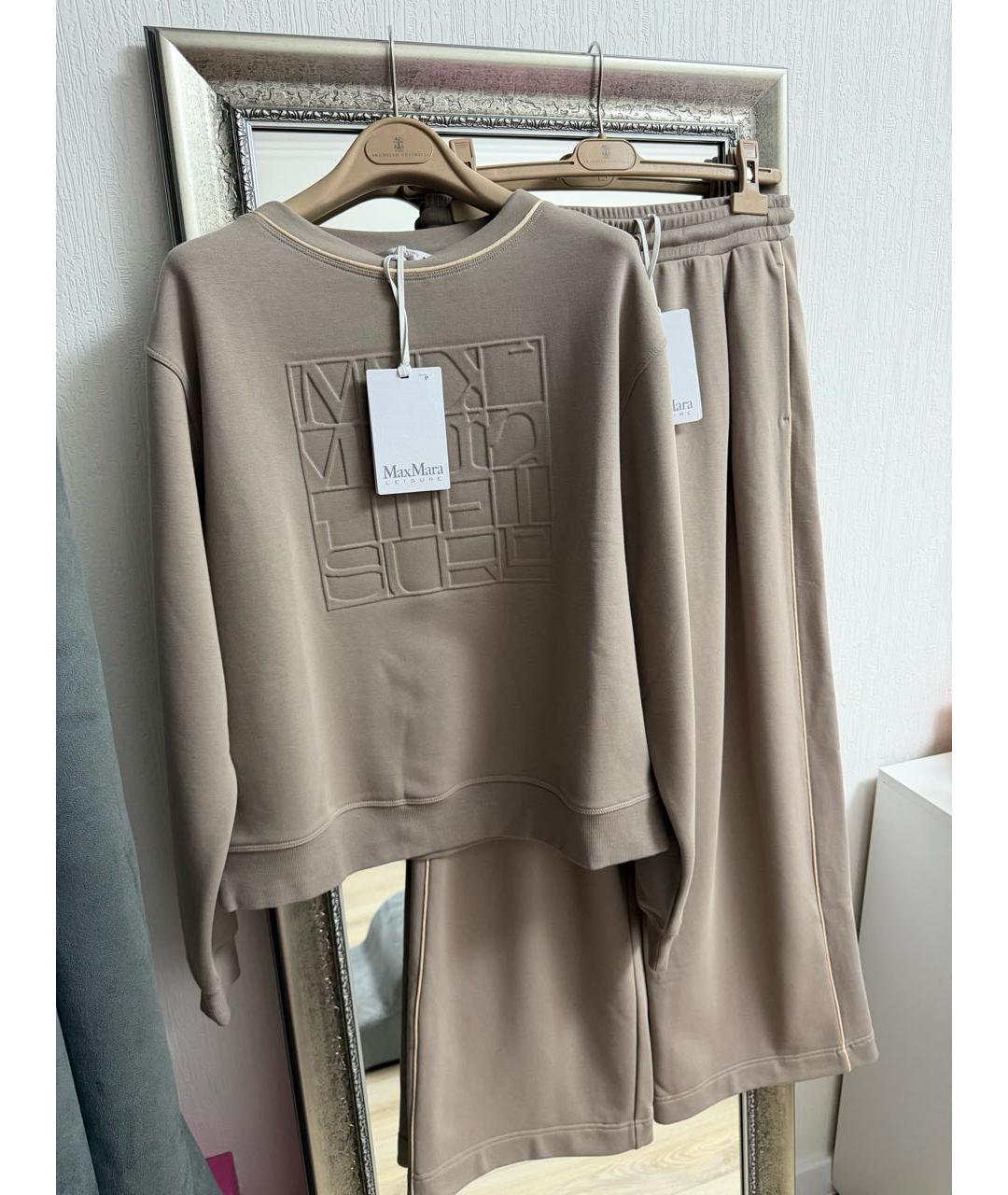 MAX MARA Бежевый хлопковый костюм с брюками, фото 6