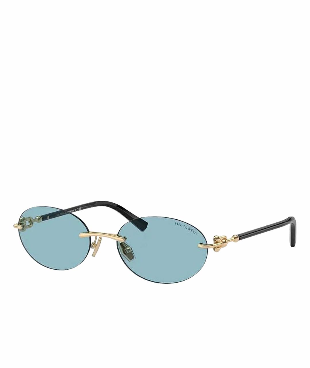TIFFANY&CO Синие металлические солнцезащитные очки, фото 1