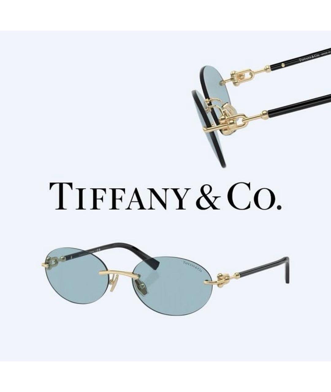 TIFFANY&CO Синие металлические солнцезащитные очки, фото 2