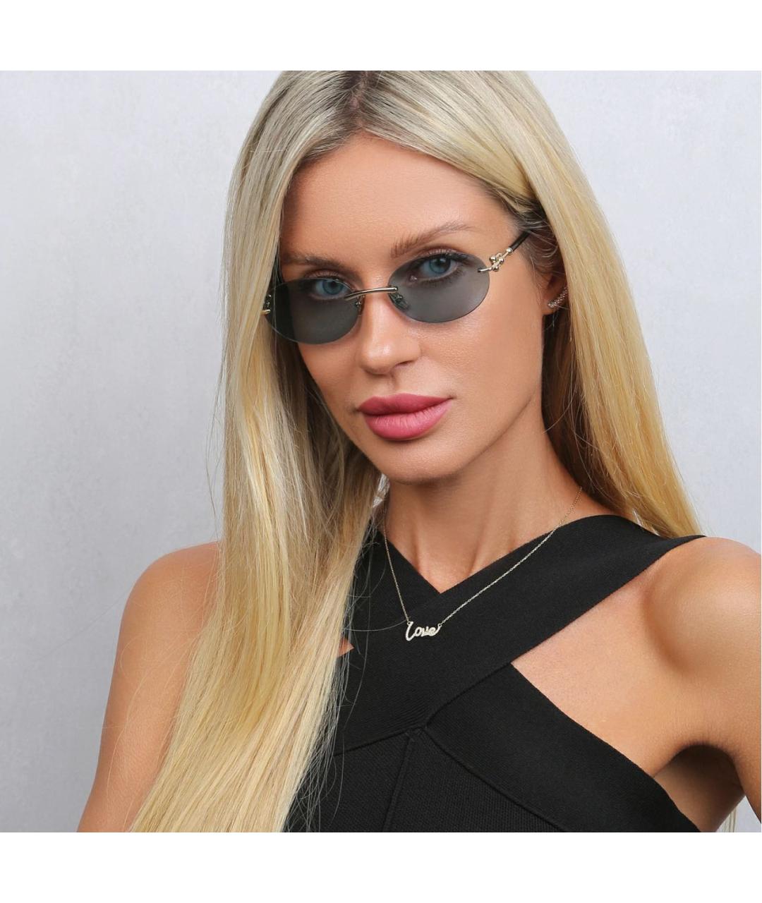 TIFFANY&CO Синие металлические солнцезащитные очки, фото 5