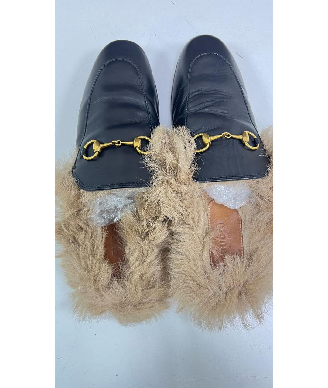 GUCCI Черные кожаные мюли, фото 8
