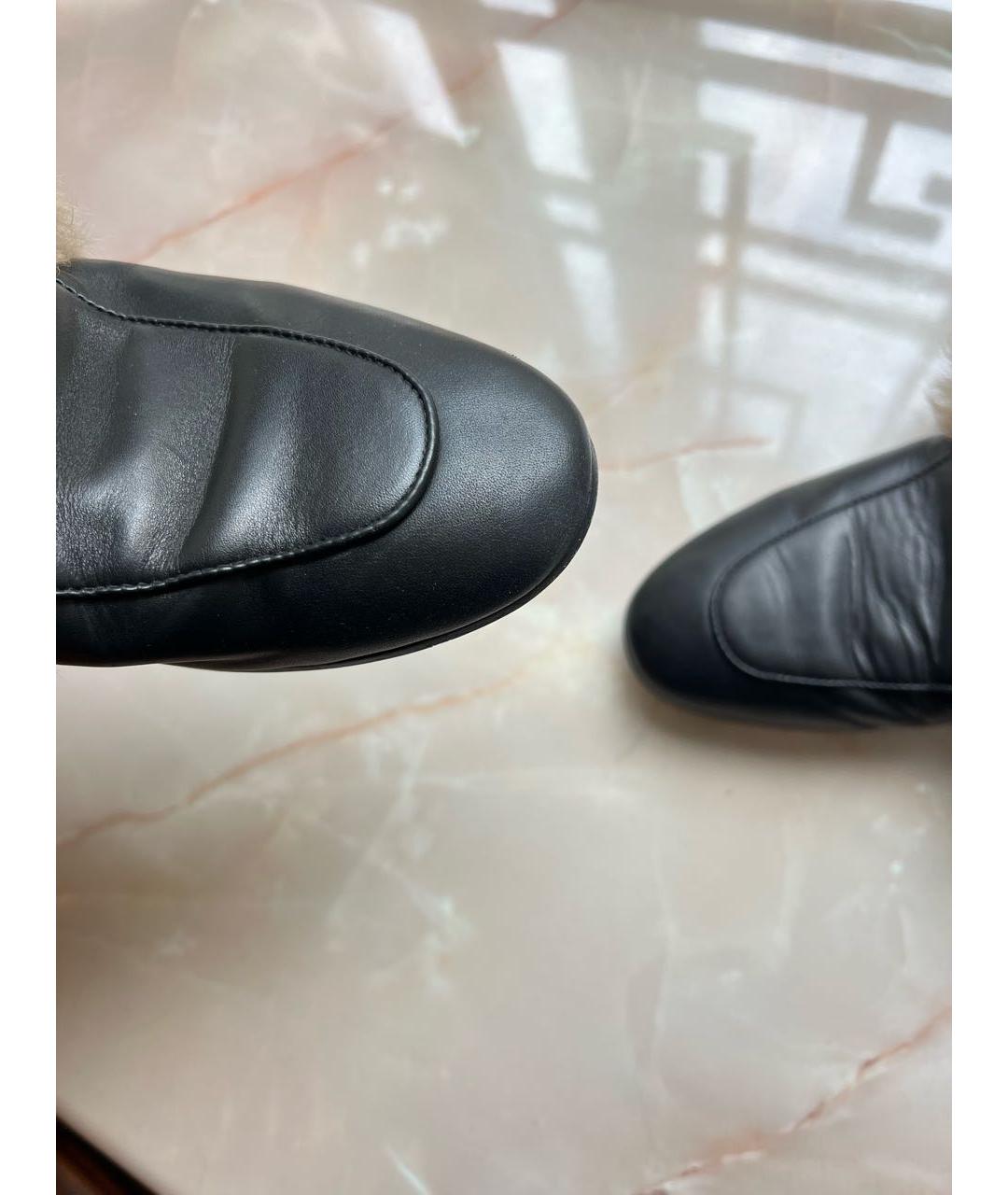GUCCI Черные кожаные мюли, фото 6