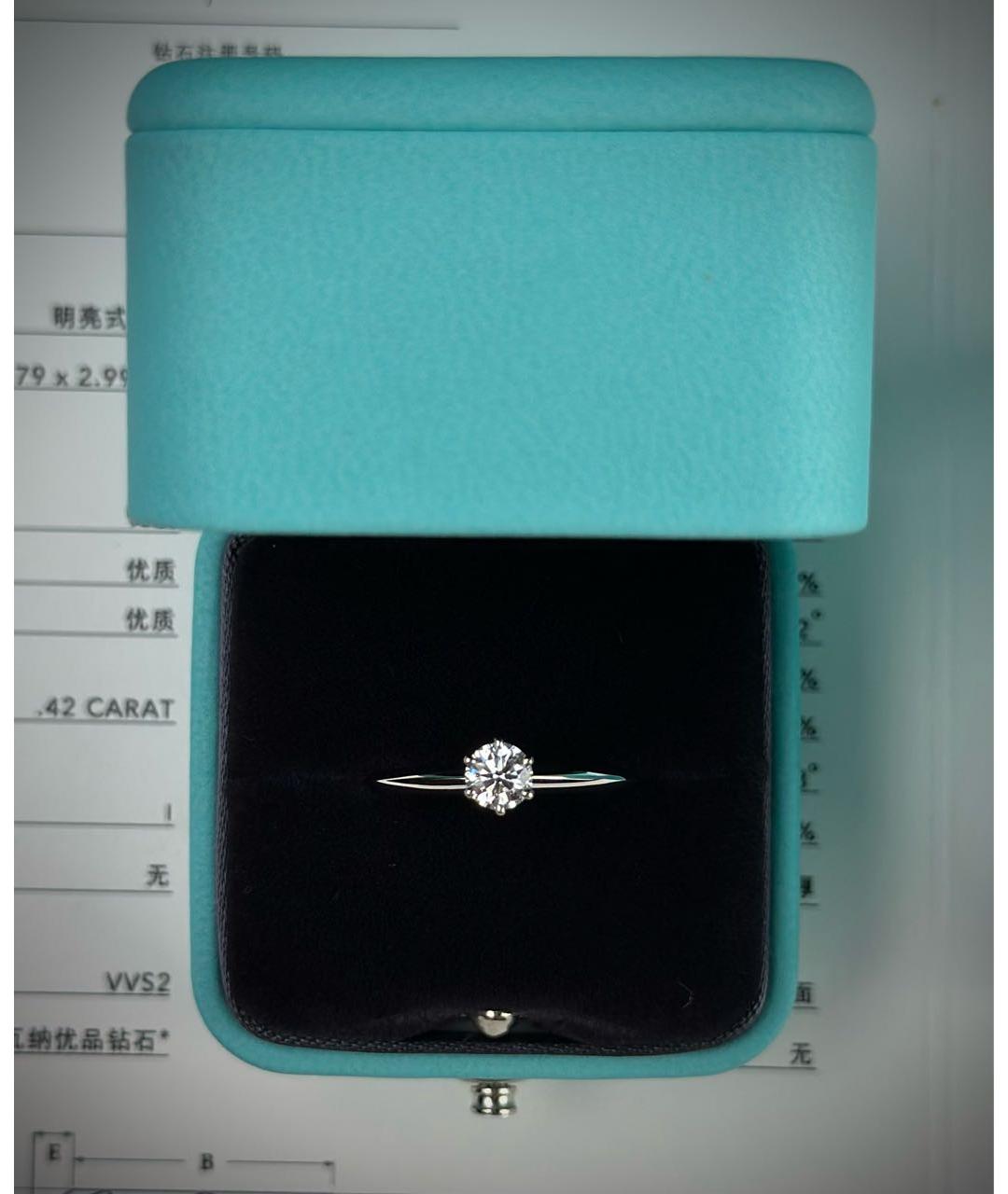 TIFFANY&CO Серебряное платиновое кольцо, фото 2
