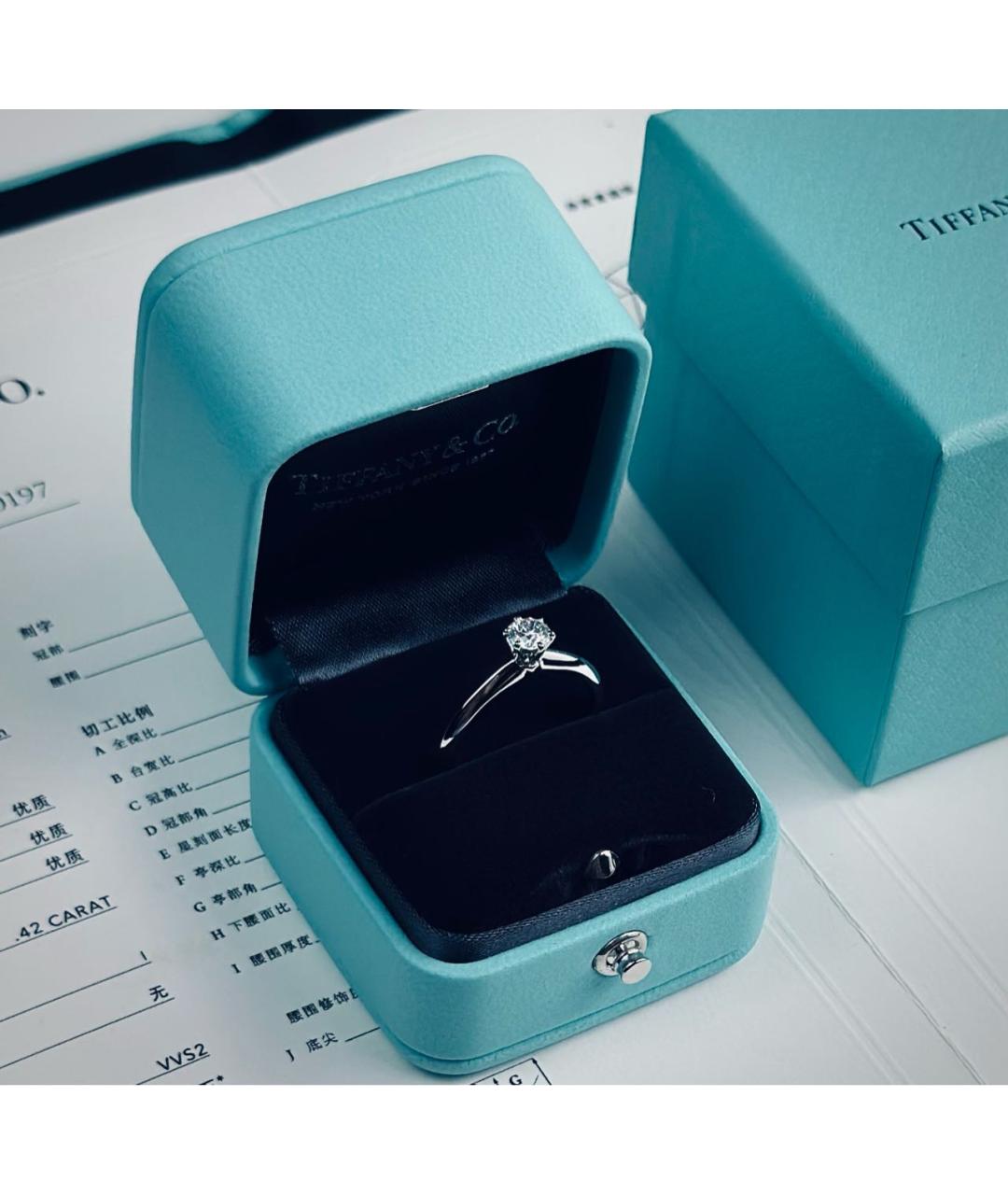 TIFFANY&CO Серебряное платиновое кольцо, фото 5
