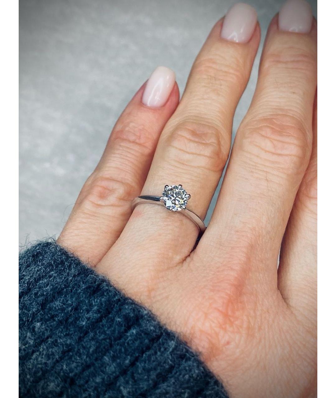 TIFFANY&CO Серебряное платиновое кольцо, фото 6