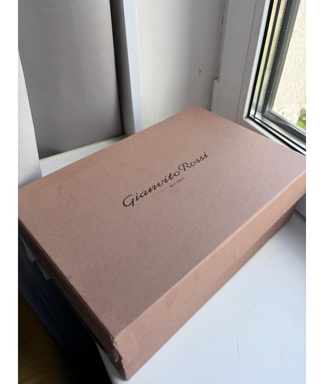 GIANVITO ROSSI Голубые кожаные туфли, фото 6