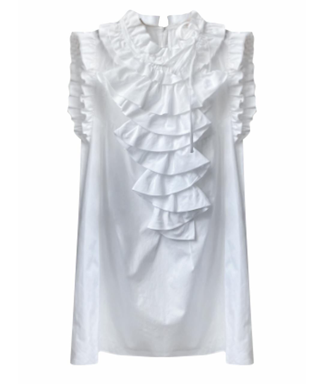 DEREK LAM Белая хлопковая блузы, фото 1