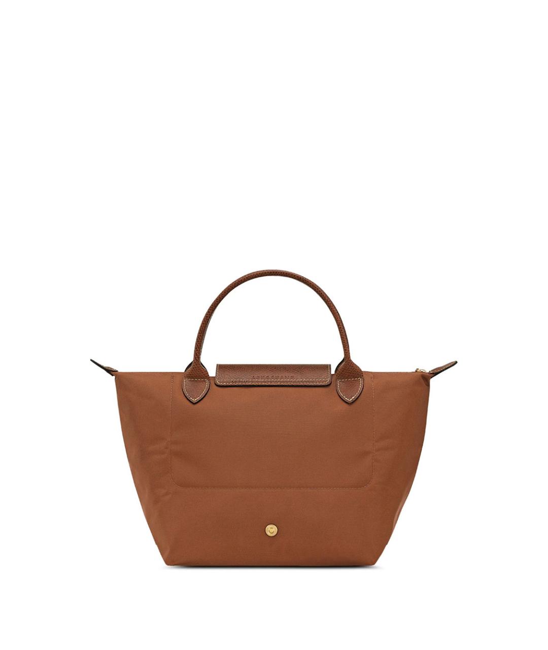 LONGCHAMP Коричневая синтетическая сумка с короткими ручками, фото 3
